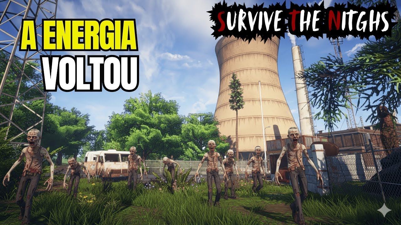 Ligamos a Energia da Cidade Enfrentando uma Usina Lotada de Zumbis | Survive the Nights-coop