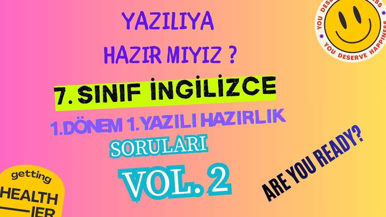 7.Sınıf İngilizce 1.Dönem 1.Yazılı Hazırlık 2.Video #ingilizce #yazılısınavsoruları #cevap #başarı