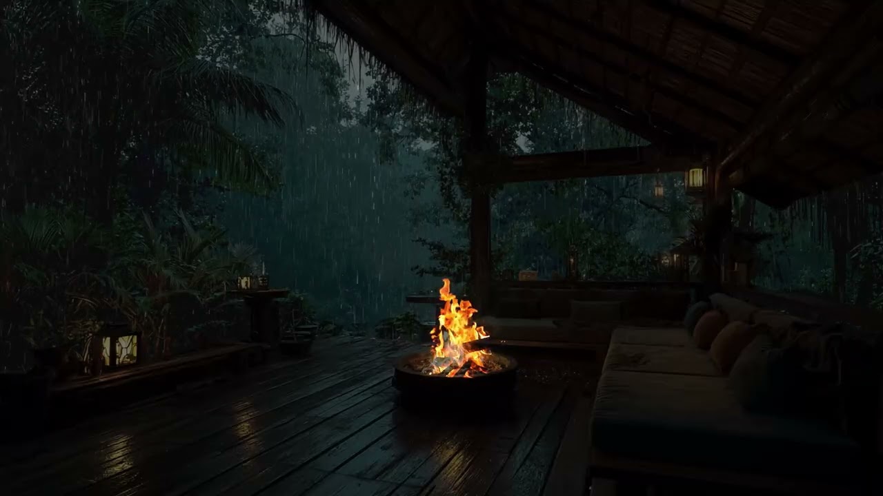 Deep Relaxing Rainstorm ASMR | Soft Rain and Thunder for Deep Sleep, Stress Relief and Calm Rest