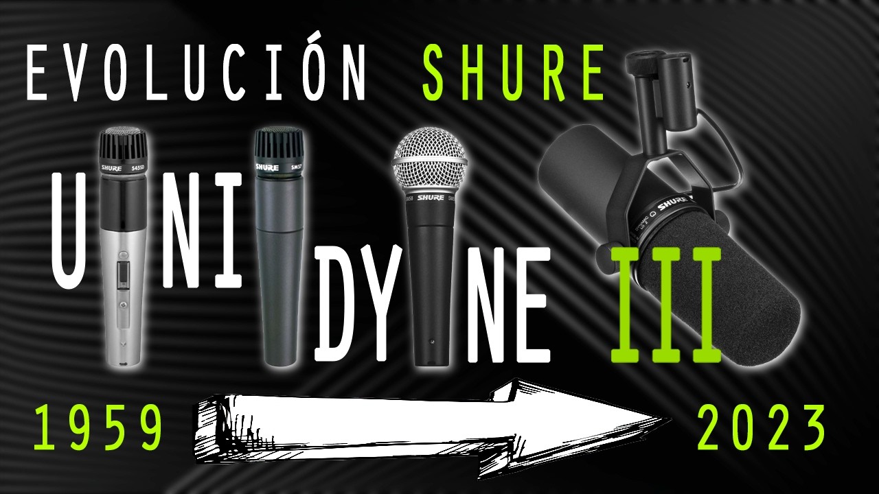 Historia, evolución y data técnica de los clásicos de Shure  545, SM57-58, SM7, SM7A, SM7B y SM7dB