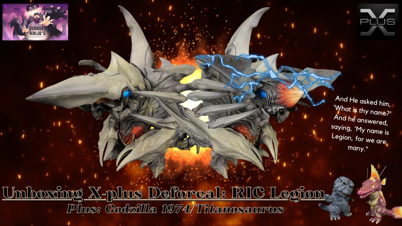 Unboxing X-plus Deforeal RIC Legion w/Deforeal standard Godzilla 1974/Titanosaurus
