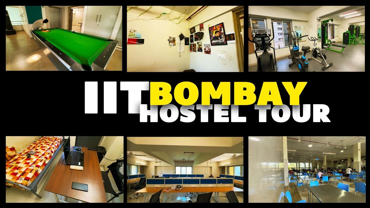 IIT Bombay Hostel Tour🏡Inside Hall 17 (Final Year B.Tech) Terrace View, Gym, Mess, Study Room & More