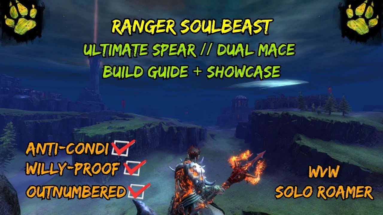 GW2 WvW Ultimate Ranger Soulbeast Spear Build Guide + Showcase [Solo Roaming] [2025] [Anti-Condi]