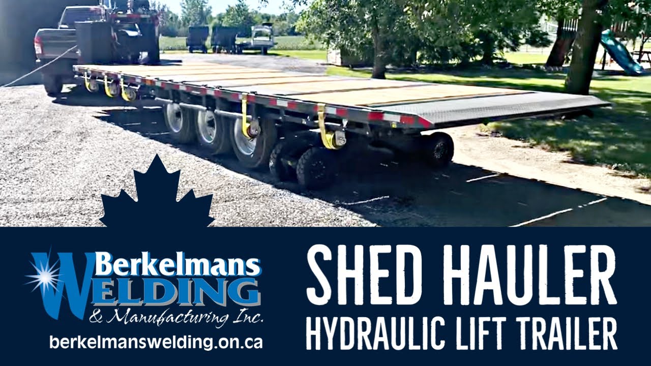 Shed Hauling Trailers: Hydraulic Lift Rollers for Effortless Transportation!