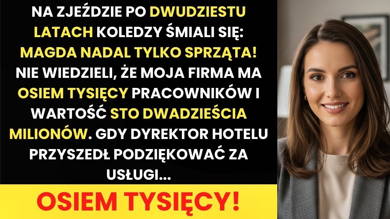 Na zjeździe śmiali się 'nadal sprząta', nie wiedzieli że to moja firma