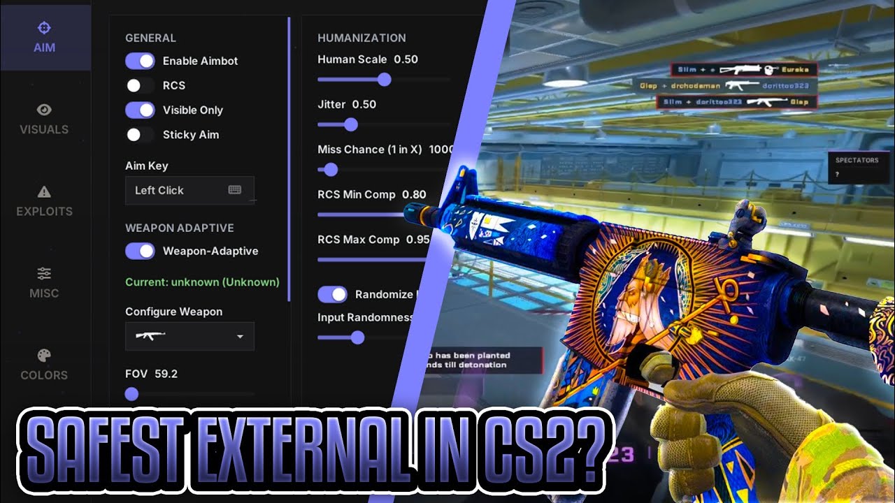 Самый безопасный внешний чит для CS2?