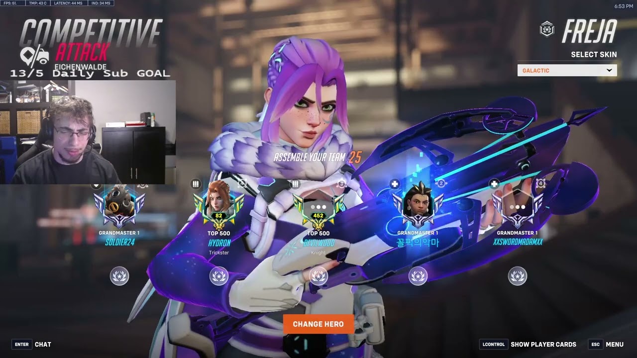 17K DMG! HYDRON - FREJA IS OP! OVERWATCH 2 SEASON 19 GAMEPLAY
