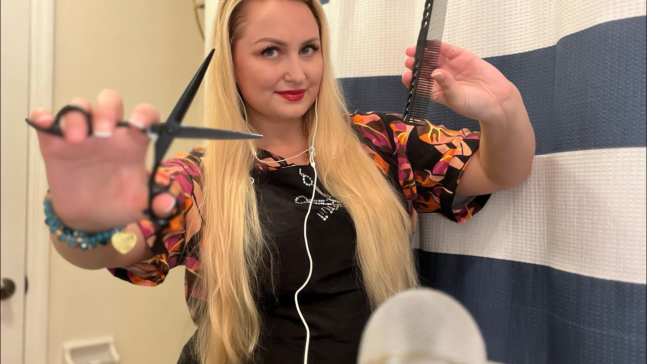 [ASMR] 🇵🇱💕Polish Girl Doing Your Haircut💈Tingles Guaranteed!Scissors/ Hair Clips/ Bracelet