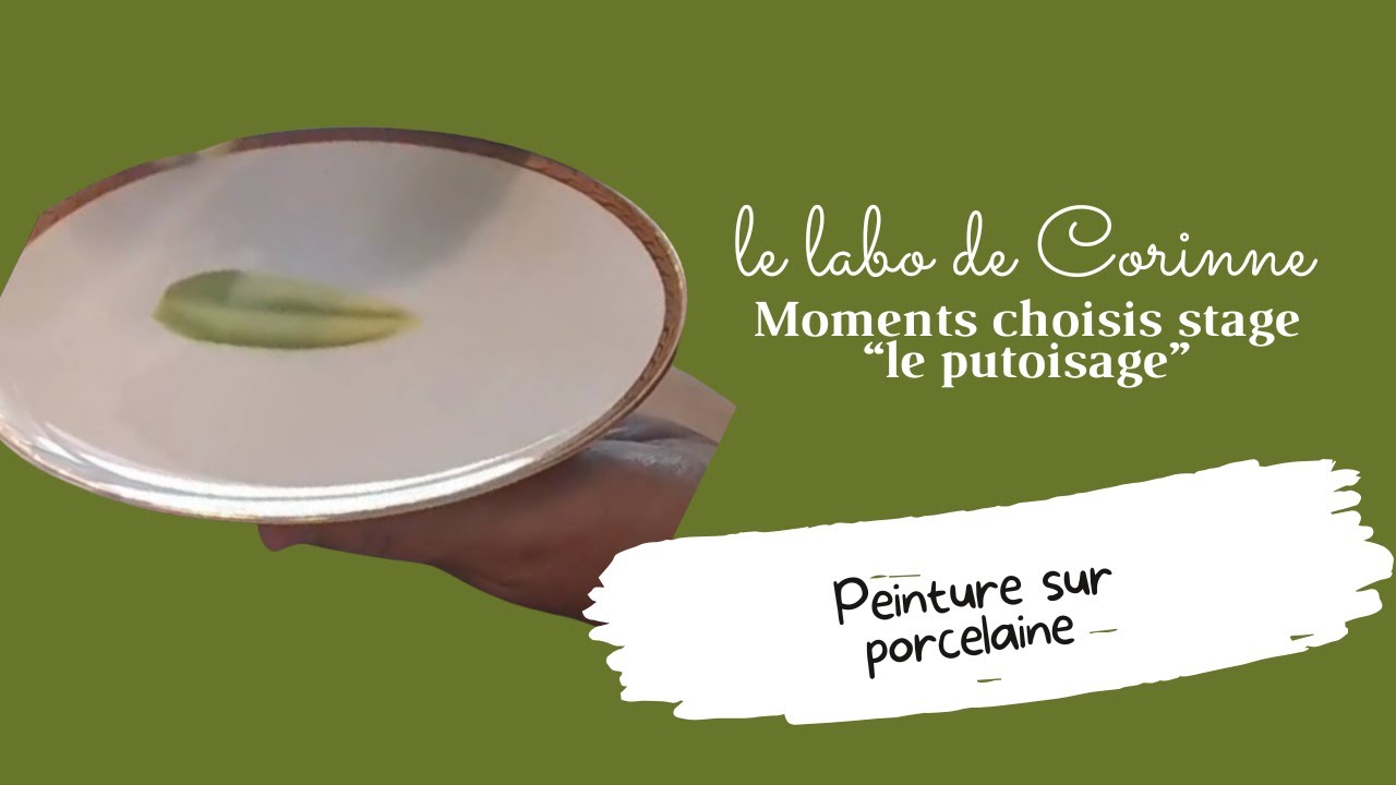 peinture sur porcelaine, moments choisis stage en atelier, technique du putoisage