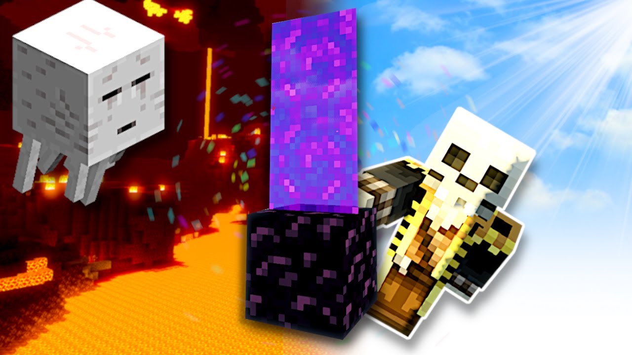 We went to the NETHER in ONE BLOCK! - Minecraft Multiplayer Gameplay