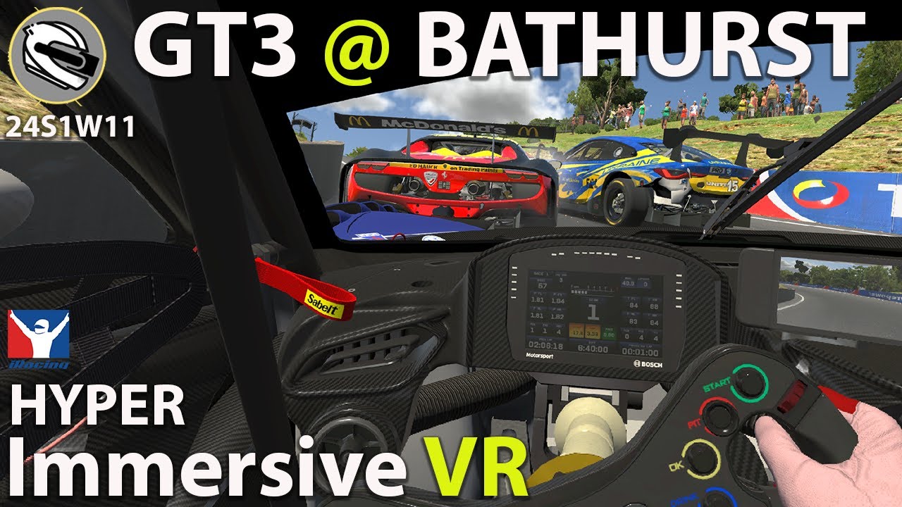 GT3's take on the Mountain in VR | IMMERSIVE RACING | Ferrari 296 @ Bathurst | iRacing VR