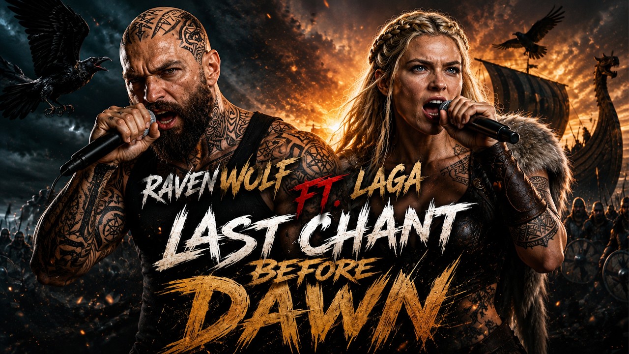 Raven Wolf ft Laga - LAST CHANT BEFORE DAWN 🔥| Epic Viking Rap | Viking Song 🔥 (Lyric Video)