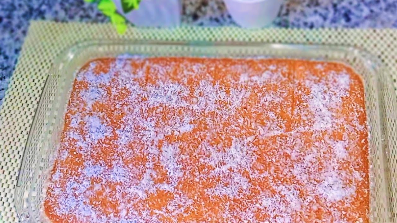 بسبوسة ببيضة واحدة سهلة التحضير و رائعة تستحق التجربة😋👌