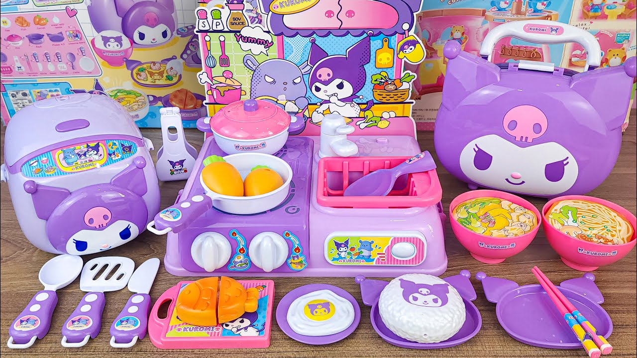 34 Minutes Satisfying with Unboxing Cute Purple Kuromi Kitchen Playset ASMR |  Toys Review