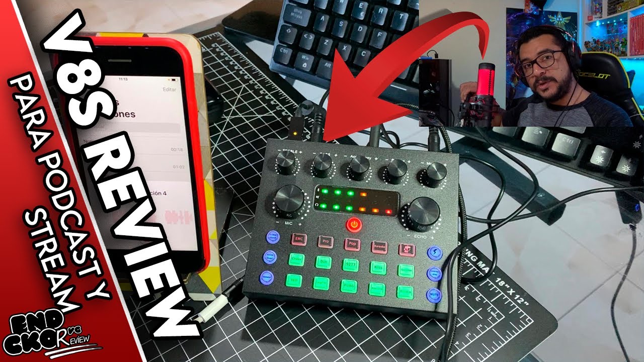 V8S TARJETA DE SONIDO | Review y como usar con diferentes configuraciones