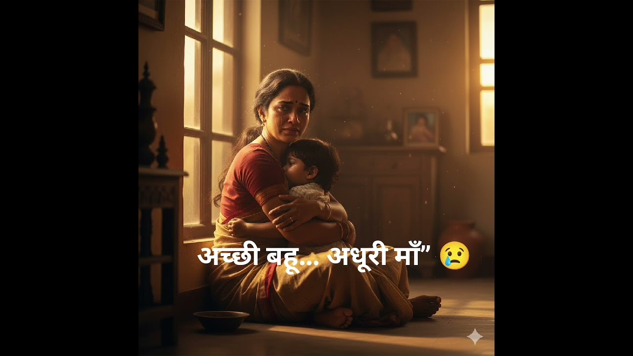 अच्छी बहू बनने की कोशिश में…कहीं मैं अधूरी माँ तो नहीं बन गई? 💔