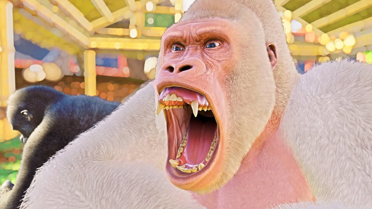 EXÓTICO! Zoológico de animais ALBINOS! Tigre-Branco + Leão Albino e MAIS - Planet Zoo