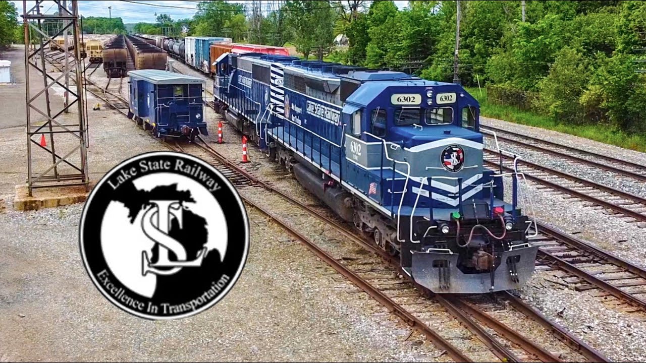 Lake State Railway trains around Wixom, Michigan