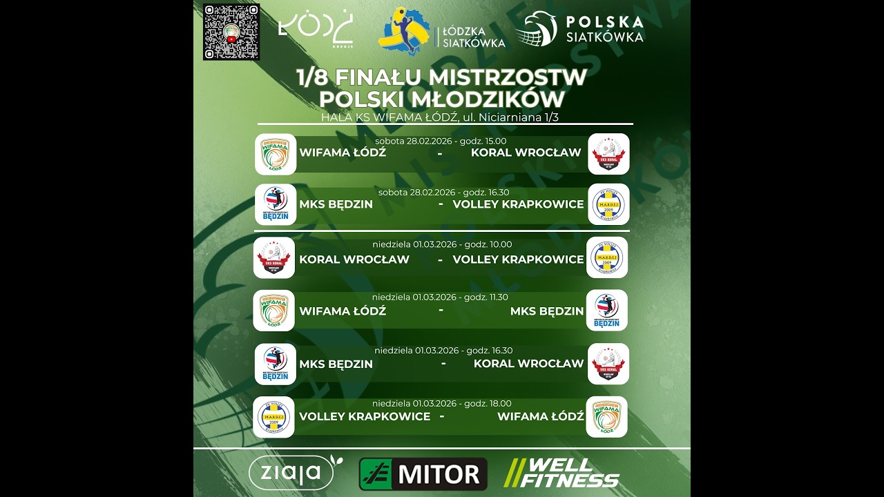 Turniej 1/8MMP Młodzików - Łódź 28.02-01.03.2026