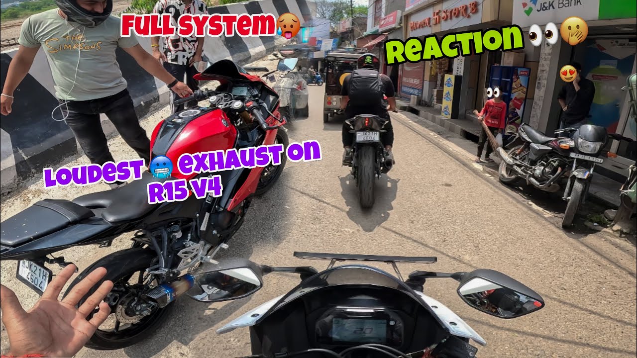 Loudest Exhaust🥶On R15v4🔥| Epic reaction😍