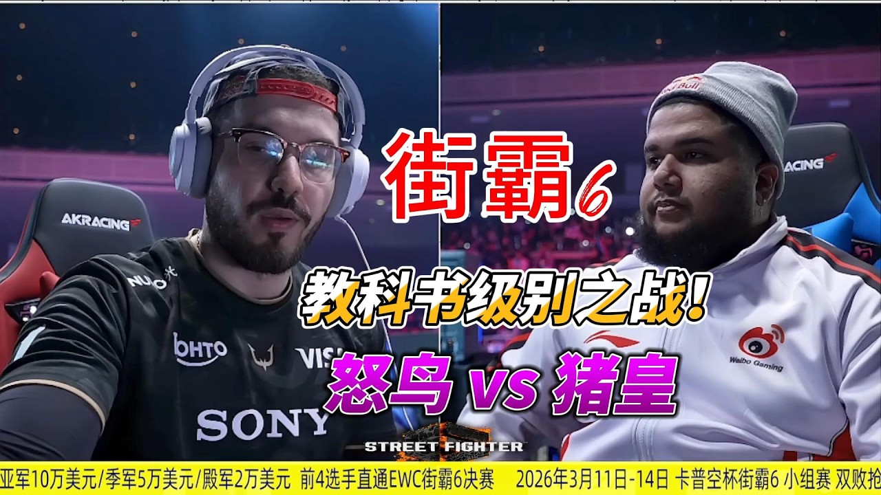 这一场绝对是教科书级别之战！怒鸟 vs 猪皇 卡普空杯街霸6名场面
