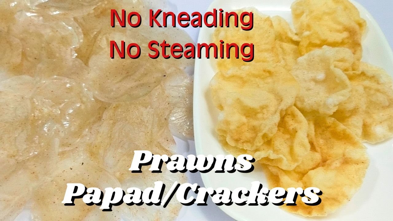 Easy Prawns Papad | Very Light & Crispy Shrimps Papad | Prawns Crackers | No Kneading | Prawns Chips
