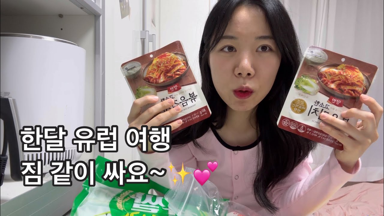 한달 유럽 여행 짐싸기(상비약, 한식, 꿀템, 가방, 카드)