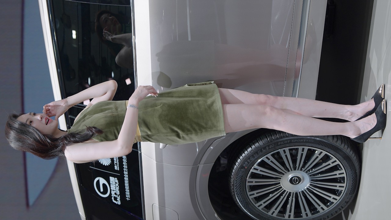 4K 2025廣州車展 網紅美女車模 Chinese Model #미니스커트 #beautyleg 70 #美人