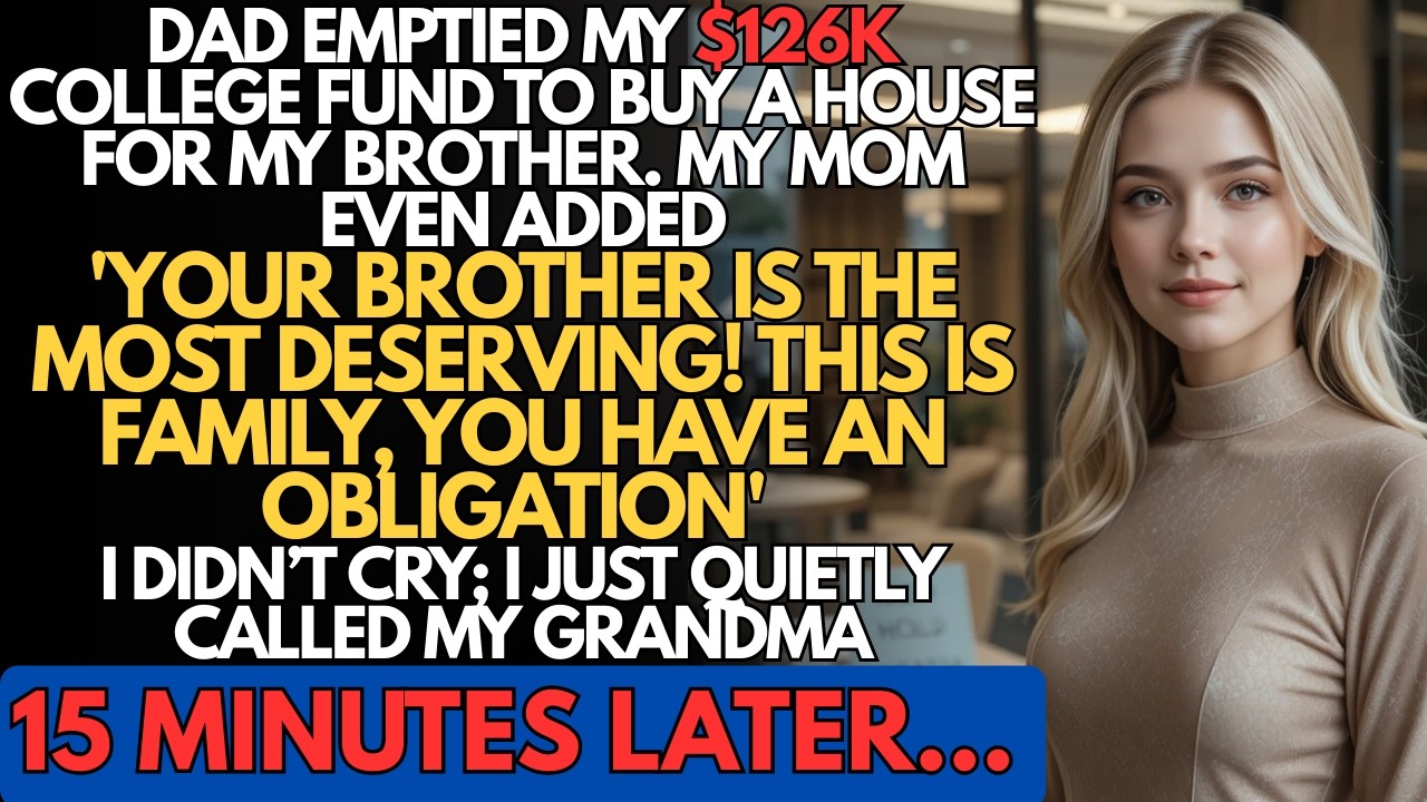 My parents took my $126k to buy my brother a house. I called Grandma for justice...