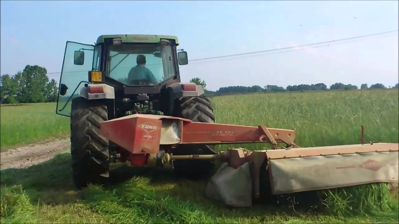 Falciatura Miscuglio 2014 con John Deere 6410 e Kuhn FC 243