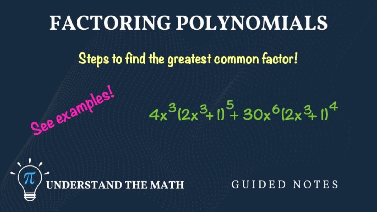 How to Factor Polynomials Using the Greatest Common Factor (GCF) | Step-by-Step Examples
