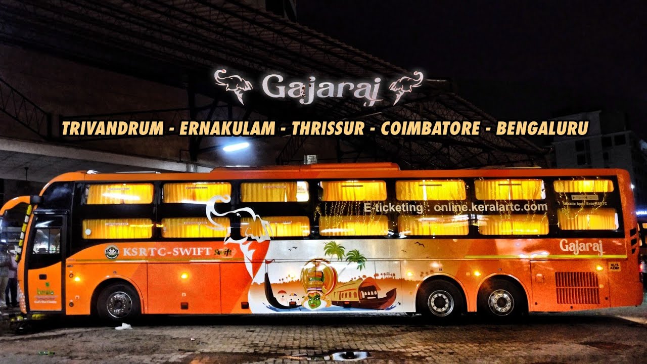 ТРИВАНДРУМ в БАНГАЛОР | Первый заезд KSRTC-SWIFT Gajaraj Volvo B11R