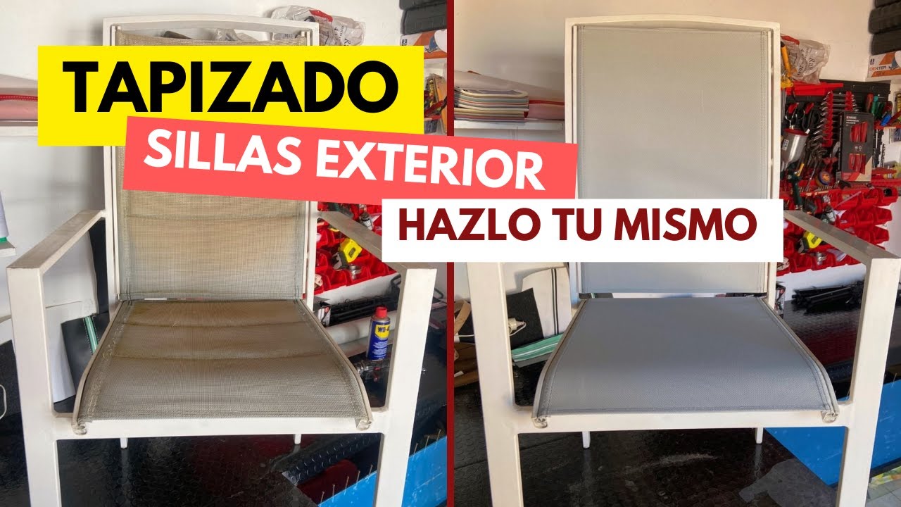 Tapiza tu mismo las sillas de tu terraza #upholstery #tapiceria #viral #tricks #fyp