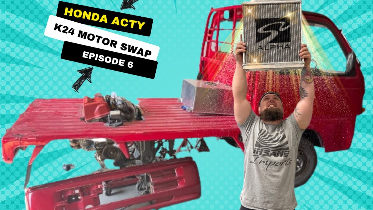 Новый радиатор! Замена K24 на японский мини-грузовик Honda Acty — Kei Truck Engine Mod Adventure