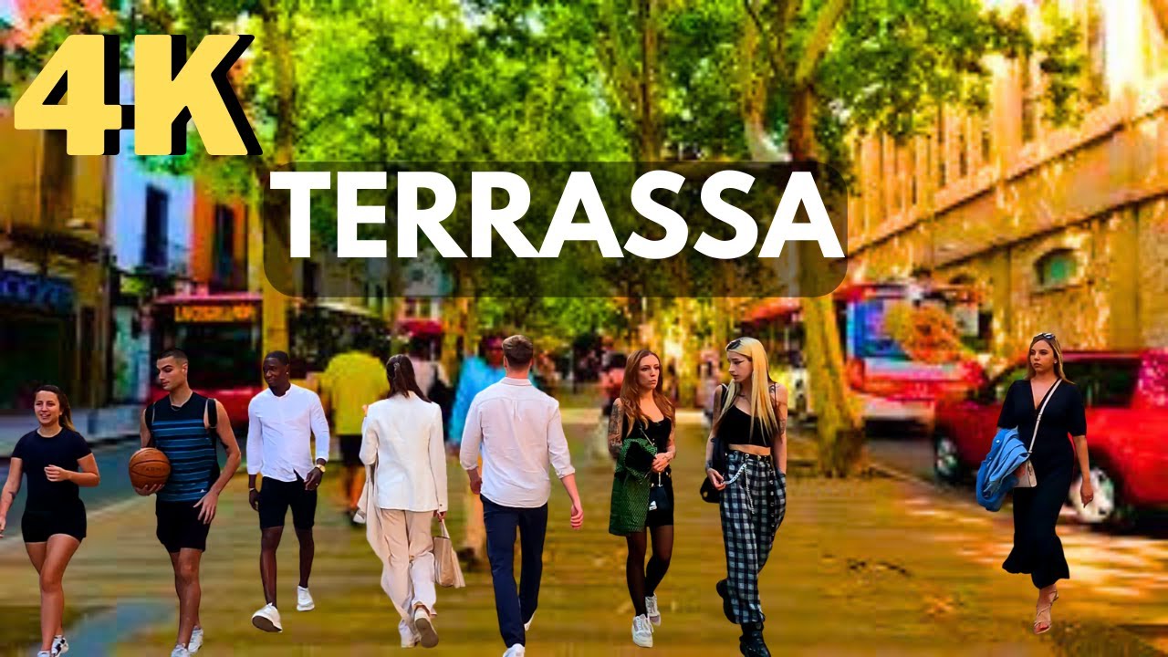 La Rambla de Terrassa (Barcelona Province), Spain, 4K #barcelona #terrassa #city #spain #larambla