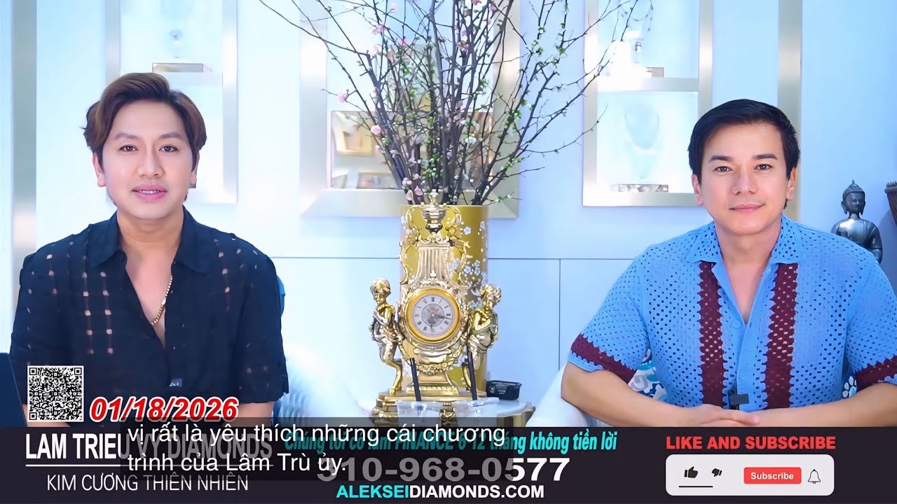 Livestream LamTrieuVy 01/18 Kim cuong thien nhienGIA natural diamond Collection 2026 Tra gop12thang