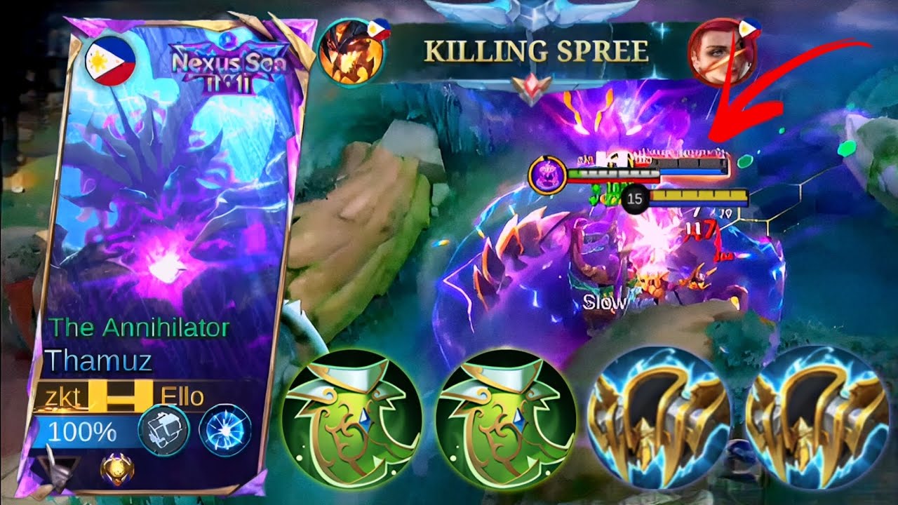 FINALLY BEST UNLIMITED HIGH HEAL BUILD FOR THAMUZ EXP  ( BROKEN ENEMY FANNY FLYING 🪽 WIN OR LOSE 🫡)