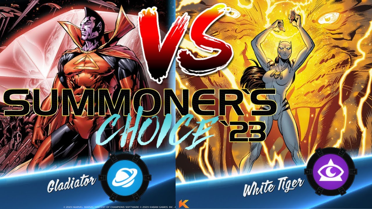 GLADIATOR VS WHITE TIGER!! Summoner Choice '23 Final Two! Ability Reveal! Vote Friday! - MCOC
