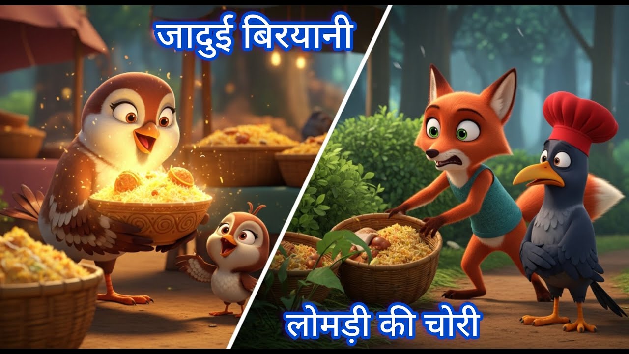 झपली चिड़िया की जादुई बिरयानी और लोमड़ी की चोरी | Episode 2 | Achi Cartoon Dekhao | Wala Cartoon