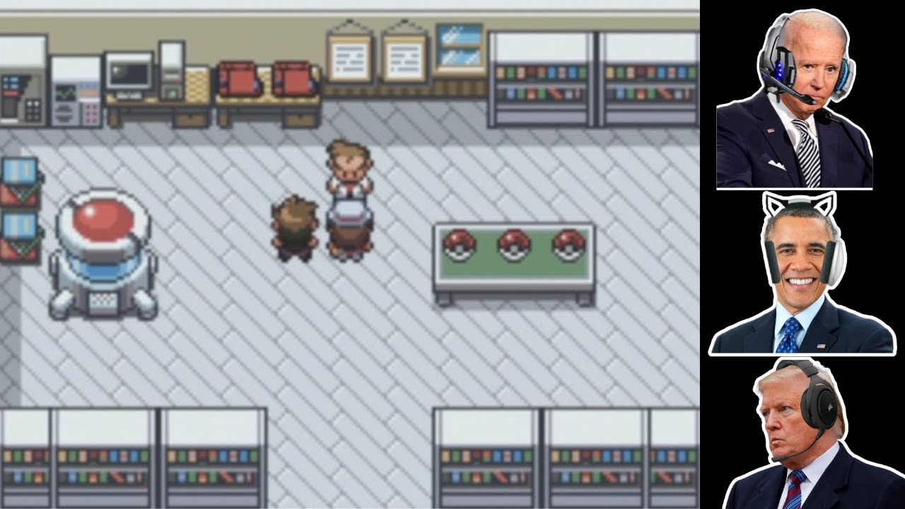 Президенты США играют в Pok&eacute;mon Fire Red (часть 1)