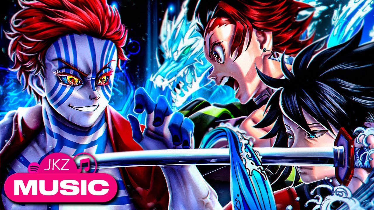Castelo Infinito II - Akaza vs Tanjiro e Tomioka (Kimetsu No Yaiba)