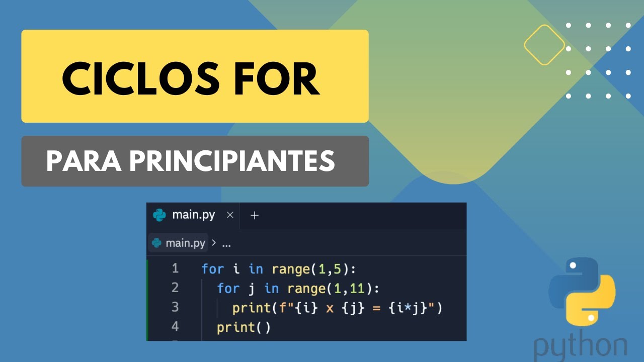 Ciclos For en Python para principiantes 🚀 | (Explicación Fácil y Rápida)