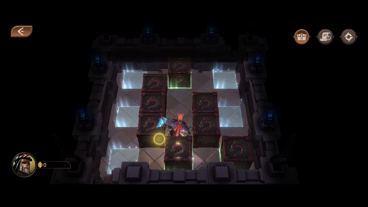 Solving box moving puzzle in legends reborn 