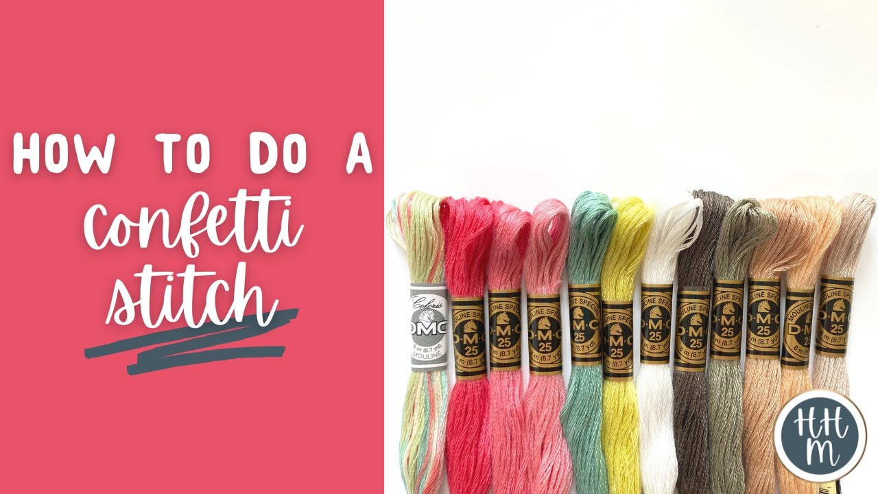How to do a Confetti Stitch on Aida