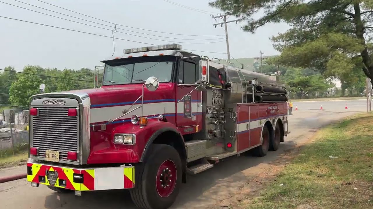 Lorton Landfill Fire Tanker Fill Site - Fairfax County & PWC Fire - ON SCENE