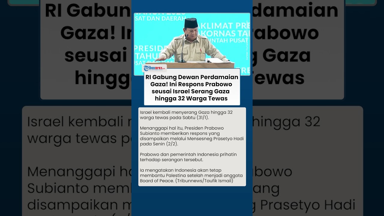 Respons Prabowo Israel Serang Gaza Lagi hingga 32 Warga Tewas seusai RI Gabung Board of Peace