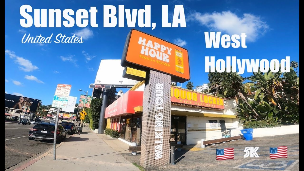 Sunset Blvd / West Hollywood 🇺🇸 Walking Tour