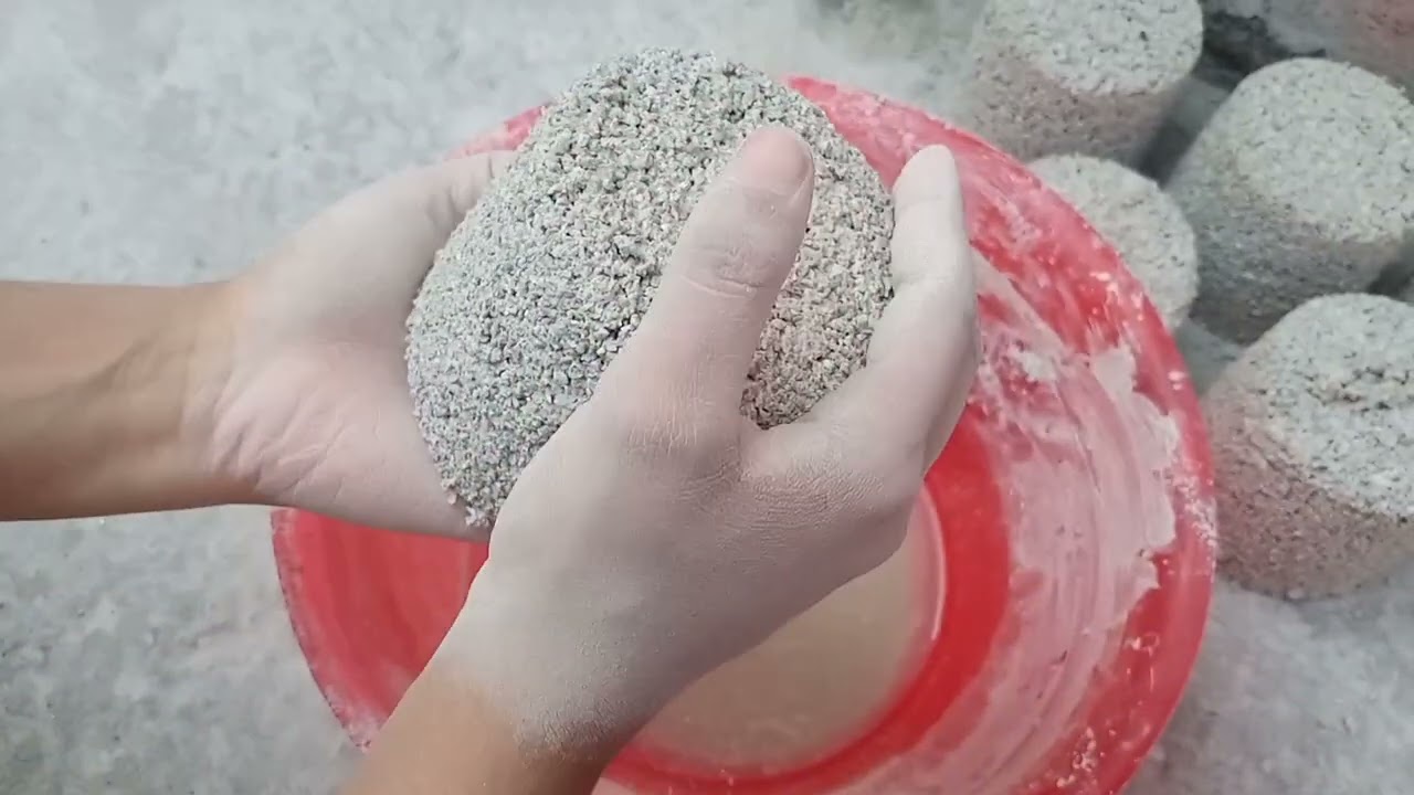 First crumbling vlog / All in one vlog All gritty texture crumbling Dry on floor and water crumbling