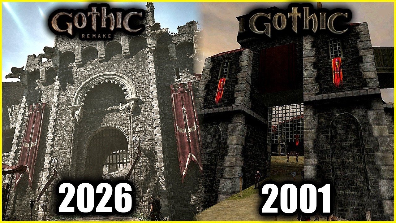 Stary Ob&oacute;z Gothic 1 vs Gothic Remake Por&oacute;wnanie