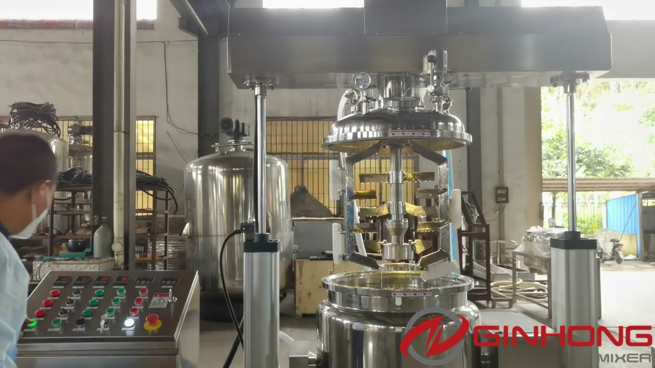 RS-100 vacuum emulsifying machine for making emulsions